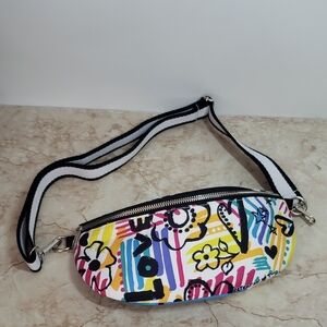 Brighton Colorful Graphic Waist Crossbody Bag